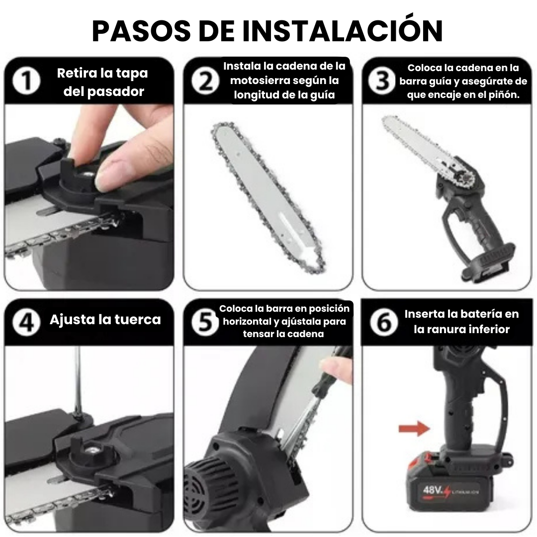 MOTOSIERRA RECARGABLE INALÁMBRICA
