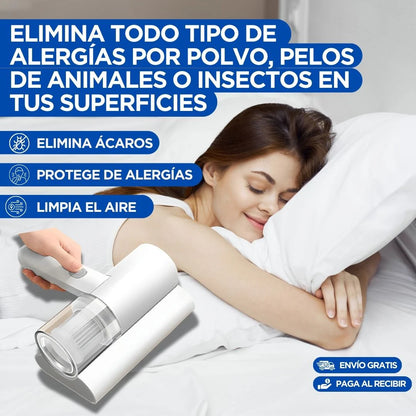 Aspiradora Recargable - Eliminadora de Ácaros y Alergías con Técnología de Luz UV