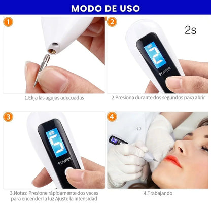 Pluma laser - elimina imperfecciones de la piel al instante😱